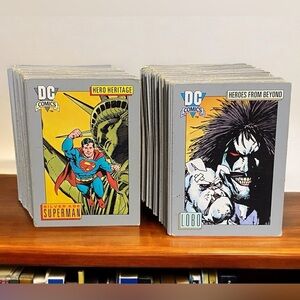 Vintage 1992 Impel DC Comics Trading Card Lot 75+ Superhero Cards - Superman